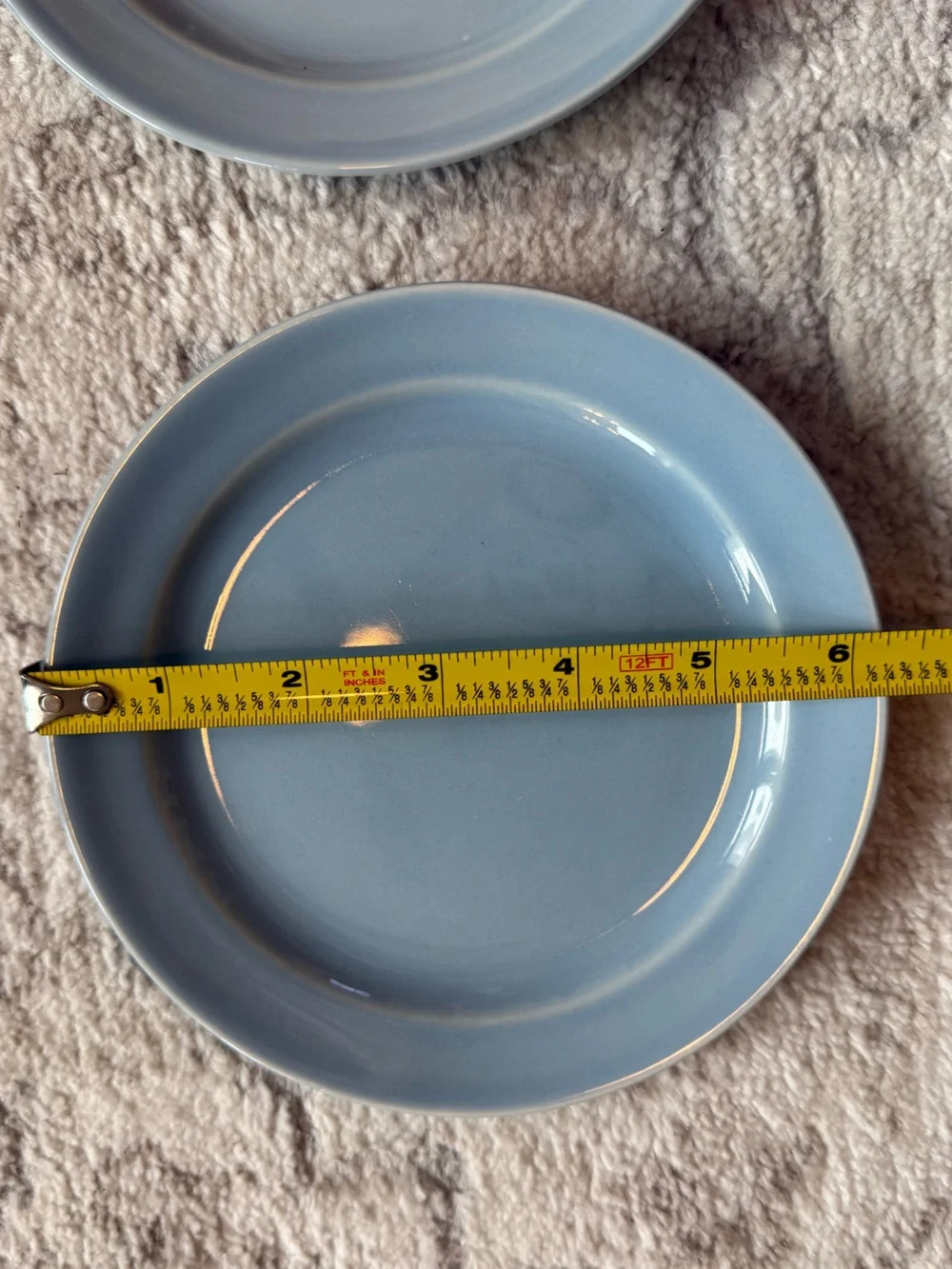 Lu-Ray Pastels Blue Plates Salad Bread Dessert - 6-3/8” Vintage Spring Easter